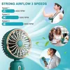 Handheld Fan 4800MAH Mini Portable Personal Cooling Fan Nowatorskie przedmioty USB ładowalne do noszenia wisząca szyja wielofunkcyjna WH0519