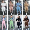 Women Tracksuits New Designer Clothing Slim Fit High Waist Sweatsuits Long Sleeve Trousers Tights Breathable Sports Suit