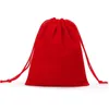 5x7 cm Kadife İpli Kılıfı Çanta / Takı Çanta Noel / Düğün Hediye Çanta Siyah Kırmızı Pembe Mavi 4 Renk Toptan