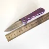 Limited Custom Version CR Folding Knives Inkosi Anodized Purple Titanium Handle Beautiful Damascus Knife Pocket EDC Tactical Camping Tools Outdoor equipment