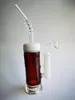 Vintage Drinken Bier Perc Glas Bong Water Roken Hookah Pijp 18mm Gezamenlijke Bubbler Percolie DAB Rigs kan klantlogo plaatsen