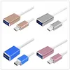 15cm Type-c cables metal alloyType C to USB Type A Adapter OTG Cable for samsung android phone