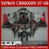 OEM Ciało dla Honda CBR 600RR CBR600 RR F 5 2007-2008 Nadwozie 70NO.6 CBR 600 RR CC F5 600F5 600CC 2007 2008 CBR600F5 CBR600RR 07 08 Wtrysk Mold Formy Formy