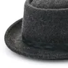 2021 새로운 남성 페도라 모자 호주 양모와 공식적인 교회 모자를위한 클래식 스타일 남성 fm023017에 대한 모자를 느꼈다