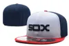 Men039s White Sox sur blanc noir Baseball ajusté Chapeaux Sport Lettre Sox logo Broderie Top Qualité Casquettes fermées mode che3527614