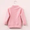 Pull fille hiver manches longues printemps chaud tricoté bébé filles pull filles pull top 4 8 ans pull coeur filles LJ201130