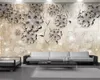 럭셔리 3D 벽지 럭셔리 다이아몬드 박힌 꽃 3D 벽지 프리미엄 대기 인테리어 장식 벽지