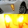 1Set Car Flashing DRL LED Fog Lamp with yellow turn signal For Toyota Camry 2015 2016 2017 Daytime Running Light