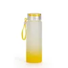 6色の500mlの曇りガラスマグカップの水のボトル昇華水のびんの勾配空白タンブラー飲料ウェアカップZ1217A