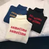 Erkek Sweaters Erkek Boğaz Kış Sökme Erkek Kış Sweater Ezici Japon Moda Yuvarlak Boyun Uzun Kollu Günlük Mektuplar Harajuku Çift Pıhtı