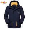 Herren Winter Fleece Dicke Jacke 2 in 1 Warmer Mantel Outwear Baumwollfutter Abnehmbarer Daunenparka Wasserdichter Windjacke Plus Größe 6XL 201218