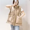 Kvinnor Down Parkas Ftlzz Autumn Winter Women Warm Vest Fashion Stand Collar 90%White Duck Coat Picks Pickets Sleeveless Outwear Luci22