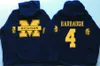 Michigan Wolverines costurado pulôver com capuz Jersey 2 Charles Woodson 4 Jim Harbaugh 5 Jabrill Peppers 10 Tom Brady 21 Desmond How5783875