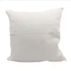 Sublimation Blank Pillow Case 4040cm Solid Color Book Pocket Pillow Cover Personalized Beige White Polyester Linen Cushion Cover 4302267