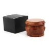 Best selling new wood grain smoke grinder 63mm bionic wood grain resin drum smoke grinder smoking accessories wholesale