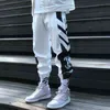Streetwear Hip Hop Joggers Pantolon Erkek Kadın Gevşek harem pantolon Ayak Bileği Uzunluğu Pantolon Spor Rahat Harajuku Beyaz Techwear Kore H1223