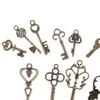 Encantos 13 Pcs Vintage Keys Mistas Pingente Antique Bronze Key Fit Braceletes Colar Diy Metal Jóias Fazendo Atacado