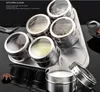 Ferramentas de Aço Inoxidável Magnética Ferramentas de Especiarias Visível Jar Salt Pimenta Shaker Garrafa RRD13434