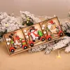 9pcs / set Wood Christmas Car Elk Snowman Santa Claus Wooden Pendants Xmas Tree Hängande ornament för Noel New Year Home Ornaments