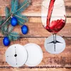 DrinkWare Regalo Sublimation Blank Bianco Bianco Doppio strato Vino Vino Coaster Coaster Neoprene Table Coasters Goblet Base Protector Bar Bar GCB14971