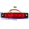 10PCS 12V 24V 6 LED Sida Marker Lights Car Lampor Vänd signalavstånd Lampor sidljus för lastbilsvagnar