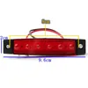 10 Stuks Wit 12V 24V 6 Led Zijmarkeringslichten Auto Lampen Richtingaanwijzer Klaring Lampen Zijverlichting voor Vrachtwagen Trailer7106108