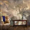 3D cloud bedroom wallpapers American light luxury modern simple TV background abstract art living room clouds wallpaper