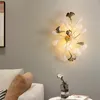 Ginkgo Biloba Wall Lamps Living Room Sofa Background LED Walls Lamp Creative Porch Aisle Simple Nordic Bedroom Bedside Lights