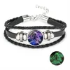 12 lueur dans le bracelet constell sombre Horoscope Signe charme multicouche bracelets d'enveloppement femmes hommes bijoux de mode volonté et cadeau de sable