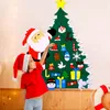 Staraise DIY Feutre Noël Bonhomme de neige Cadeaux de Noël pour enfants Kit de suspension murale avec décoration collante Jouets du Nouvel An 201028