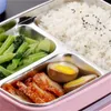 Contenitore di alimenti per uso domestico portatile in acciaio inox da pranzo in acciaio inox con scomparti con compartimenti con microonde a microonde Bento Bento RRA11172