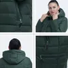 Veste d'hiver femme doudoune grande taille femme manteau chaud à capuche 11XL parka 3 couleurs douce bureau dame poche solide Frisky FR1825 201214