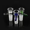 Narguilés 14mm 18mm bol en verre bongs vert bleu mâle pour plates-formes pétrolières conduite d'eau accessoires pour fumer