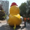 4m High Yellow Inflatable Duck with Hat Inflatables Balloon With LED and Blower for Advertising Inflatables Promotion Decoration