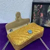 Обновленные Рождественские Ограниченные версия Sequins Cross Body Buass Сумки Серебряный Сплав Think Thins Ремень Сумки Breakurys Дизайнеры Сумки Sequins 22см