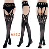 Hoge Taille Panty Netkousen Mesh Sheer Lace Top Jarretellegordel Dij Hoge Kousen Sexy Jarretel Panty zwart