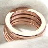 Personality stainless steel three ring 18K gold plated couple narrow version ring gift ring2809147