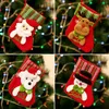 Nieuwe Kerst Kousen Decor Kerstbomen Ornament Party Decoraties Kerstman Sneeuw Elanden Ontwerp Kous Snoep Xmas Geschenken Zak Groothandel