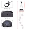 2V 40maH Solar Intelligent Light Control Love Style Wind Chime Corridor Decoration Pendant 6 F5 Lamp Beads Solar Panel Black Colorful Light