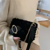 Petite peluche en cuir PU femmes sac fourre-tout luxe femme chaîne sac à main et sacs à main femmes sac à bandoulière sacs à bandoulière dames Flip