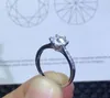 925 Certyfikowana diamentowa obrączka ślubna Sterling Silver Moissanite dla kobiet Luksusowe zaręczyny D Color VVS1 Runda 1 CT Otwarcie moda 249h