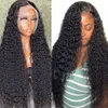 360 13x6 Frontala mänskliga hår peruker Deep Wave Brasilian 5x5 spetsstängning peruk Löst vattenvåg lockigt mänskligt hår peruker för svart kvinnors hemlighet
