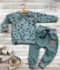 Set di abbigliamento per ragazzi per neonate Top con stampa leopardata + pantaloni solidi 2020 Set moda primavera Abiti per bambini Abiti LJ201202
