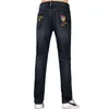 Inverno térmico térmico alongamento homens jeans homens jeans de inverno melhor qualidade moda espessa calças homens calças retas calças jeans bruce sha 201111