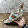 Designer Luxury Ace Casual Shoes Screener Classic Women Sneakers Quality Shoe Stripe Retro Sports Red Men Sneaker Dirty Top Green Cubhc