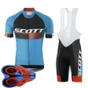 2019 Erkekler Scott Takımı Bisiklet Jersey Takım Elbise Yaz Kısa Kollu Gömlek Önlüğü Şort Set Yol Bisikleti Giyim Ropa Ciclismo Spor Kıyafetleri Y082001