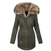 30 Derece Kar Giymek Uzun Parkas Kış Ceket Kadın Pamuk Kapüşonlu Giyim Kadın Pamuk Astar Kalın Kış Coat Kadınlar 201217