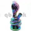 QBsomk hookahs 6,5 tums glasvatten Bongs Snake Multicolor Glass Pipes Oil Rig Dab