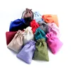 Colori misti Le borse in tessuto favoriscono la borsa di lino piccola borsa regalo con coulisse Borse per imballaggio di gioielli con ciondoli nuziali