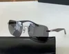 Rektangel Rimless Solglasögon för män Artist Gold Black Grey Shaded Glasses Mens Fashion Solglasögon UV400 Protecton med låda
